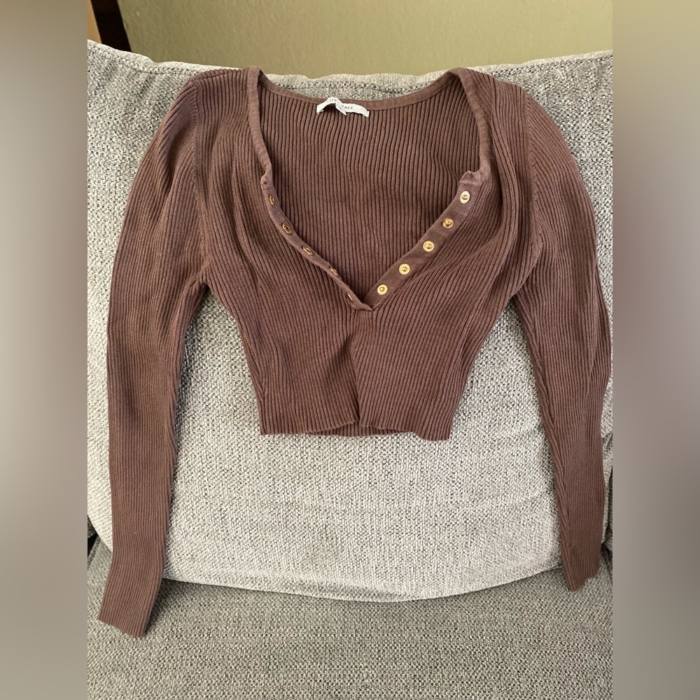 Love Tree Cropped long Sleeve Shirt